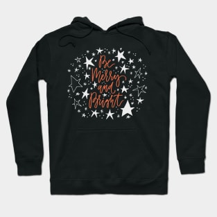 merry and bright with stars Hoodie